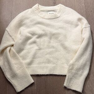 Abercrombie & Fitch Cream Crew Neck Sweater